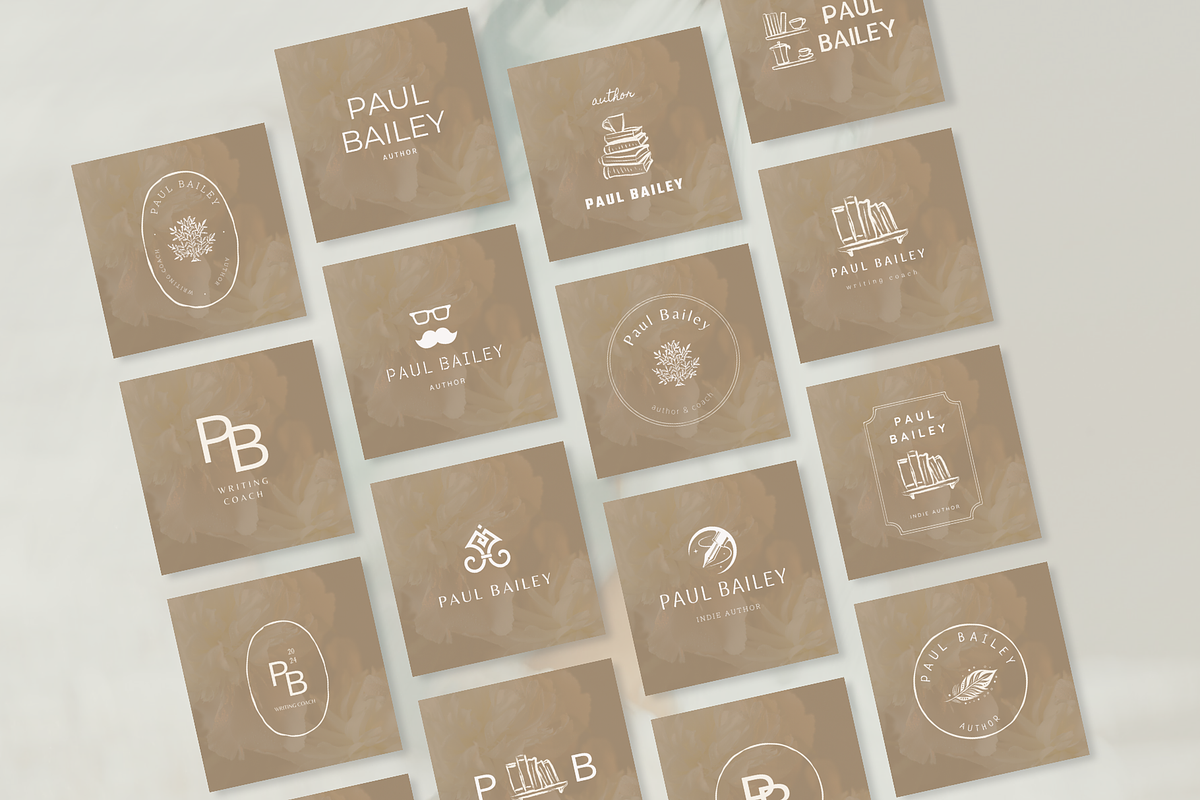 Editable logo template for author, a Branding & Logo Template by Petite Zakka Boutique (Photo 2 of 7)