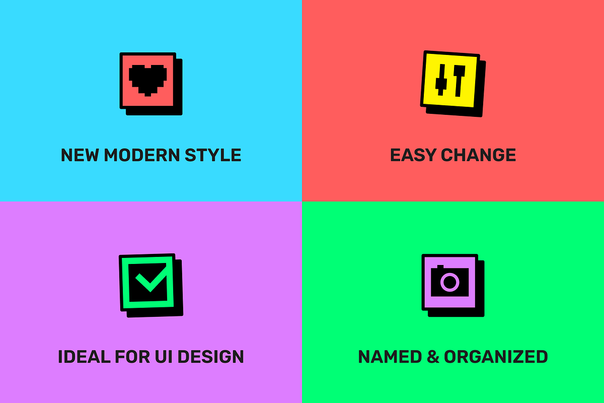 Neubrutalism Icons Set, an Icon by Amazing Custom Icons (Photo 4 of 6)