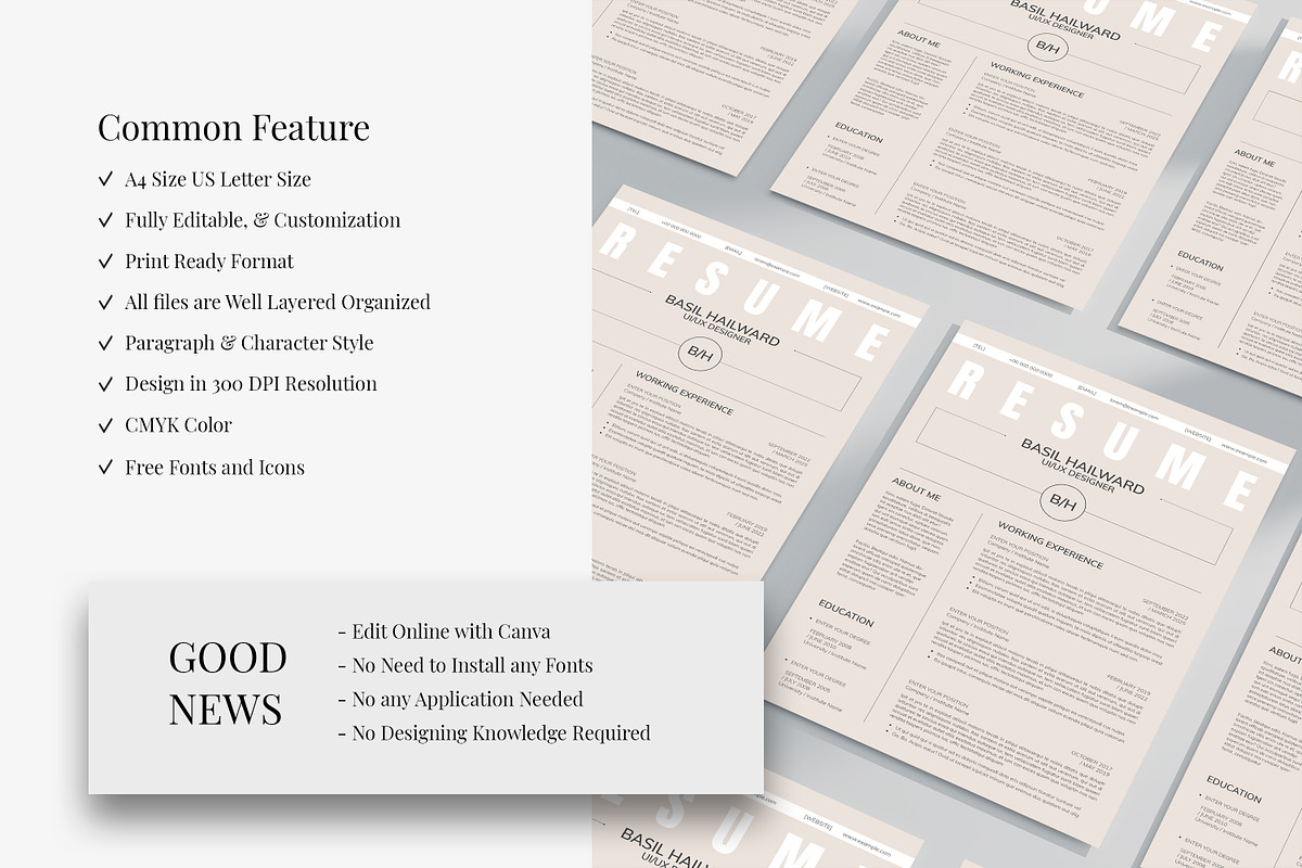 Minimal Resume Template CV, a Resume Template by Studio Temply (Photo 3 of 6)
