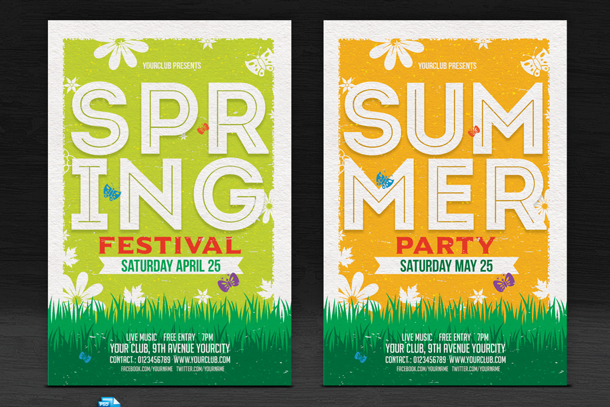 Spring/Summer Flyers, a Flyer Template by DesignWorkz