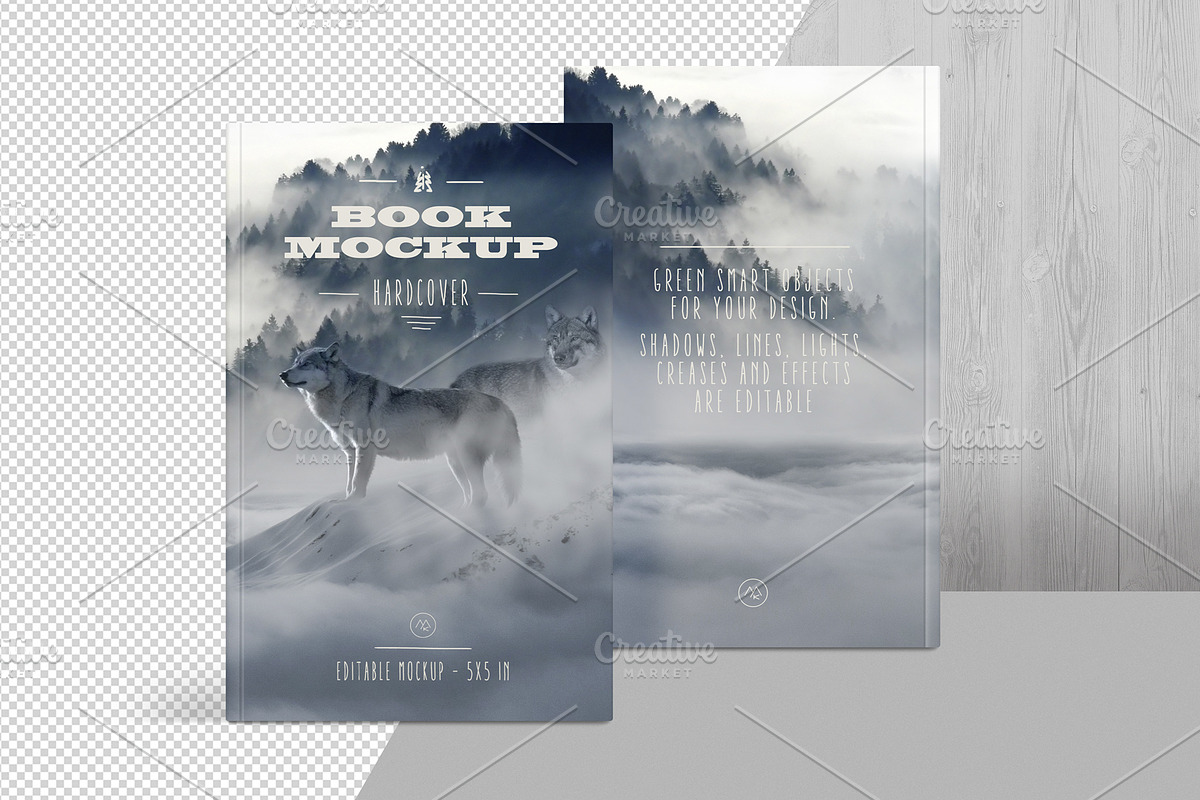 Book Mockup Hardcover Front View, a Print Template by ArtefShop (Photo 8 of 8)
