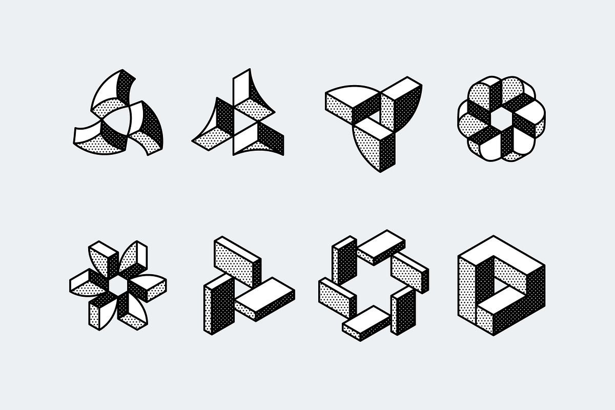 Impossible Vector Isometric Shapes, an Icon by kaer_shop