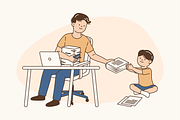 Work Life Blend Illustration, an Object Graphic by Jump Studio (Thumbnail 9 of 12)