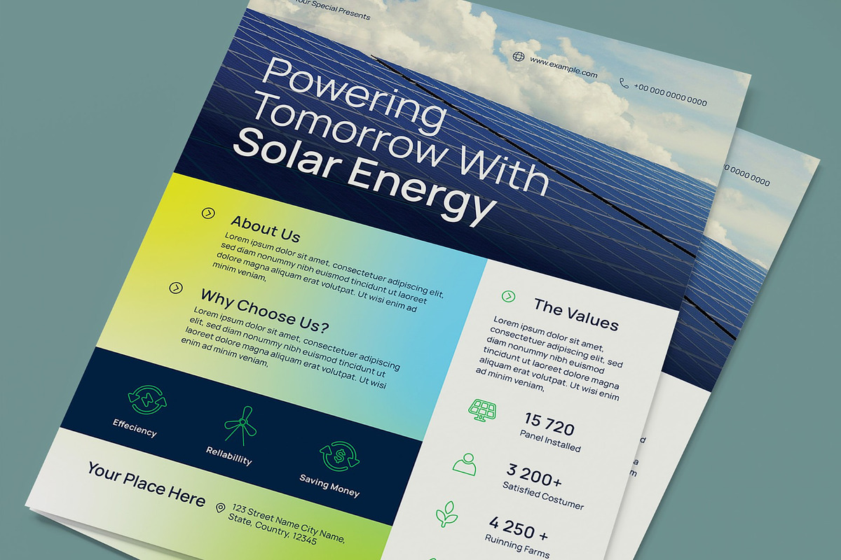 Solar Energy Flyer, a Flyer Template by graphicook (Photo 2 of 3)