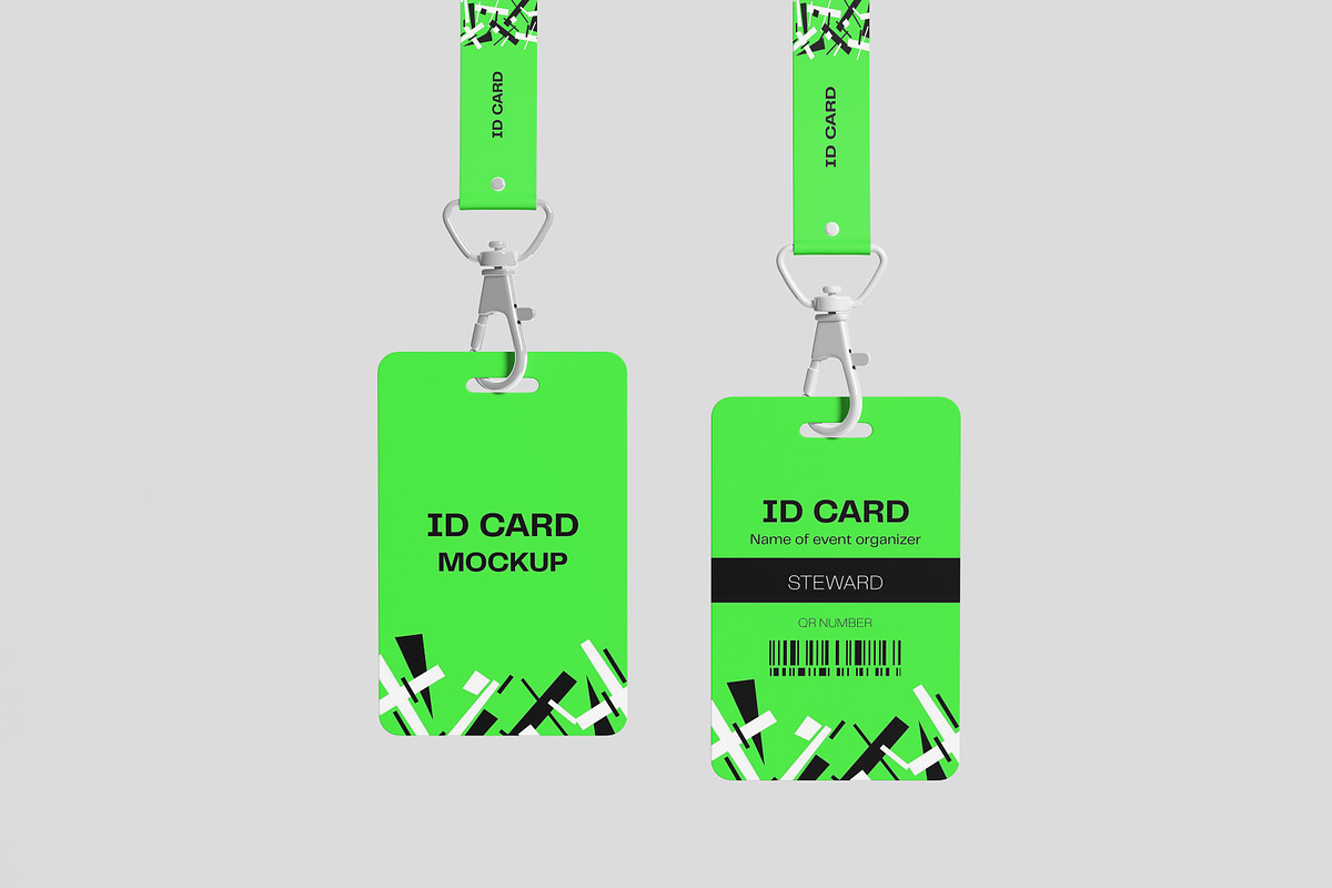 High Quality ID Card Mockup, an Advertising Mockup by safrizalstudio (Photo 2 of 5)