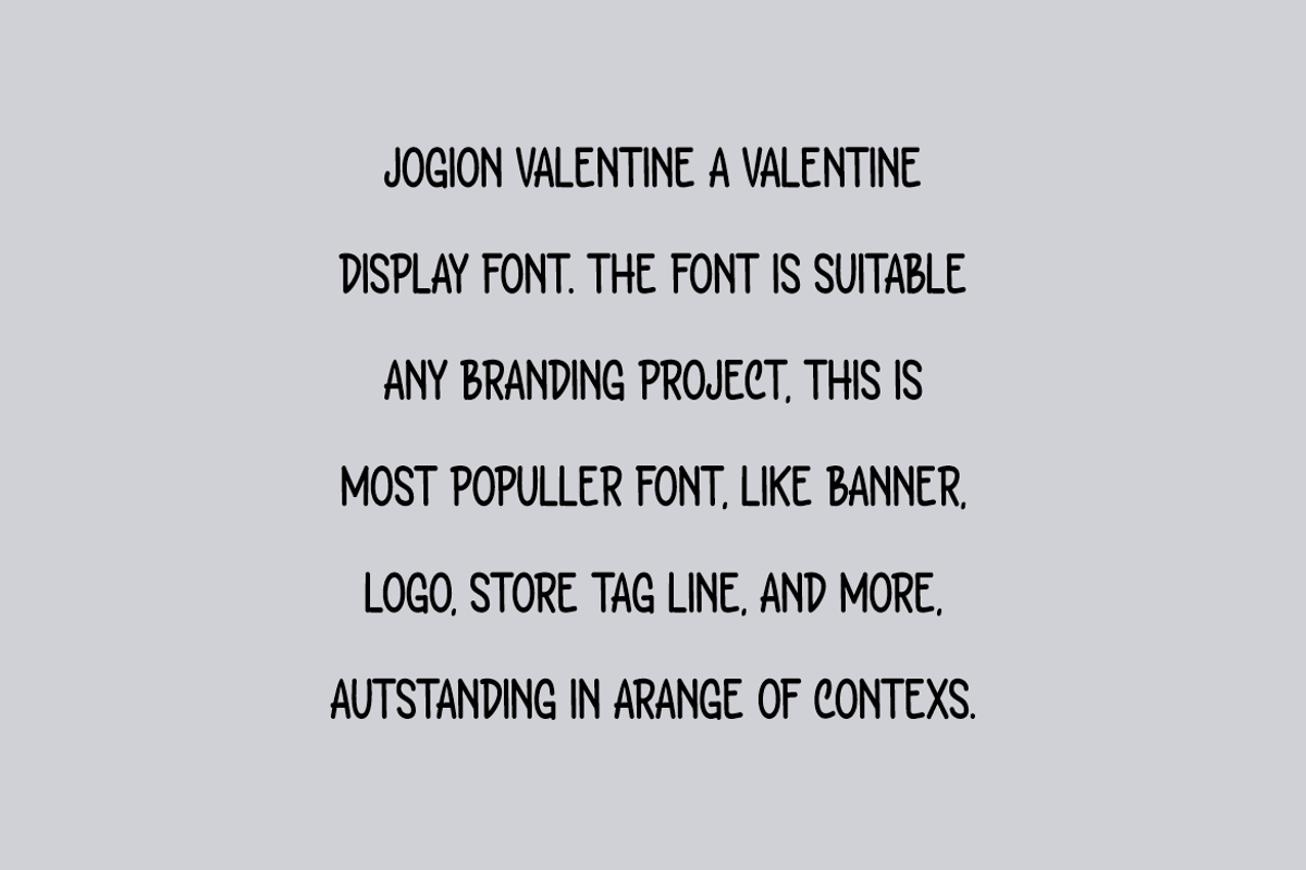 Jogion Valentine - Romantic Font, a Sans Serif Font by Iqsiart Studio (Photo 5 of 6)