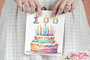 Happy Birthday Clipart Collection, a Decorative Illustration by Watercolor Digital (Thumbnail 9 of 9)