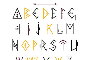 Vector Ethnic Font