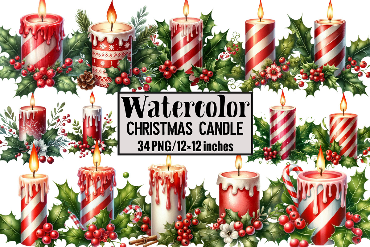 Christmas Candle, an Illustration by Design Market (Photo 1 of 5)