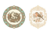 Vintage Easter Birds Label Printable, an Illustration by SinaCreation (Thumbnail 5 of 6)