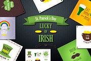 St. Patrick's Labels and Badges, a Decorative Illustration by Iryna Danyliuk (Thumbnail 1 of 6)