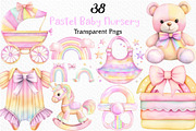 Pastel Baby Clipart Watercolor, an Illustration by Craft Nest (Thumbnail 1 of 9)