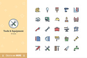 Tools & Equipment flat landing icons, an Icon by EpicShop (Thumbnail 2 of 3)