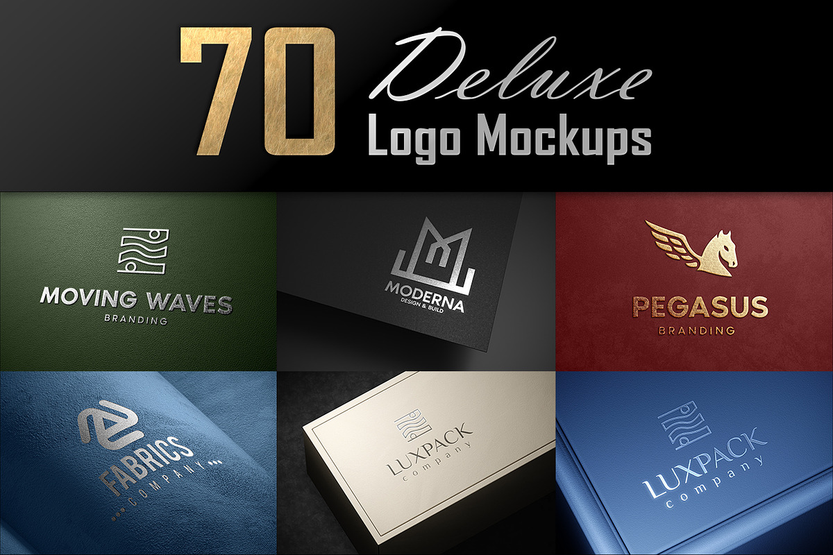 70 Deluxe Logo Mockups | 97% OFF, a Product Mockup by imonedesign (Photo 1 of 6)