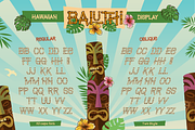 Baluthi - Hawaiian Bamboo Display, a Sans Serif Font by Artisan Themes (Thumbnail 10 of 12)