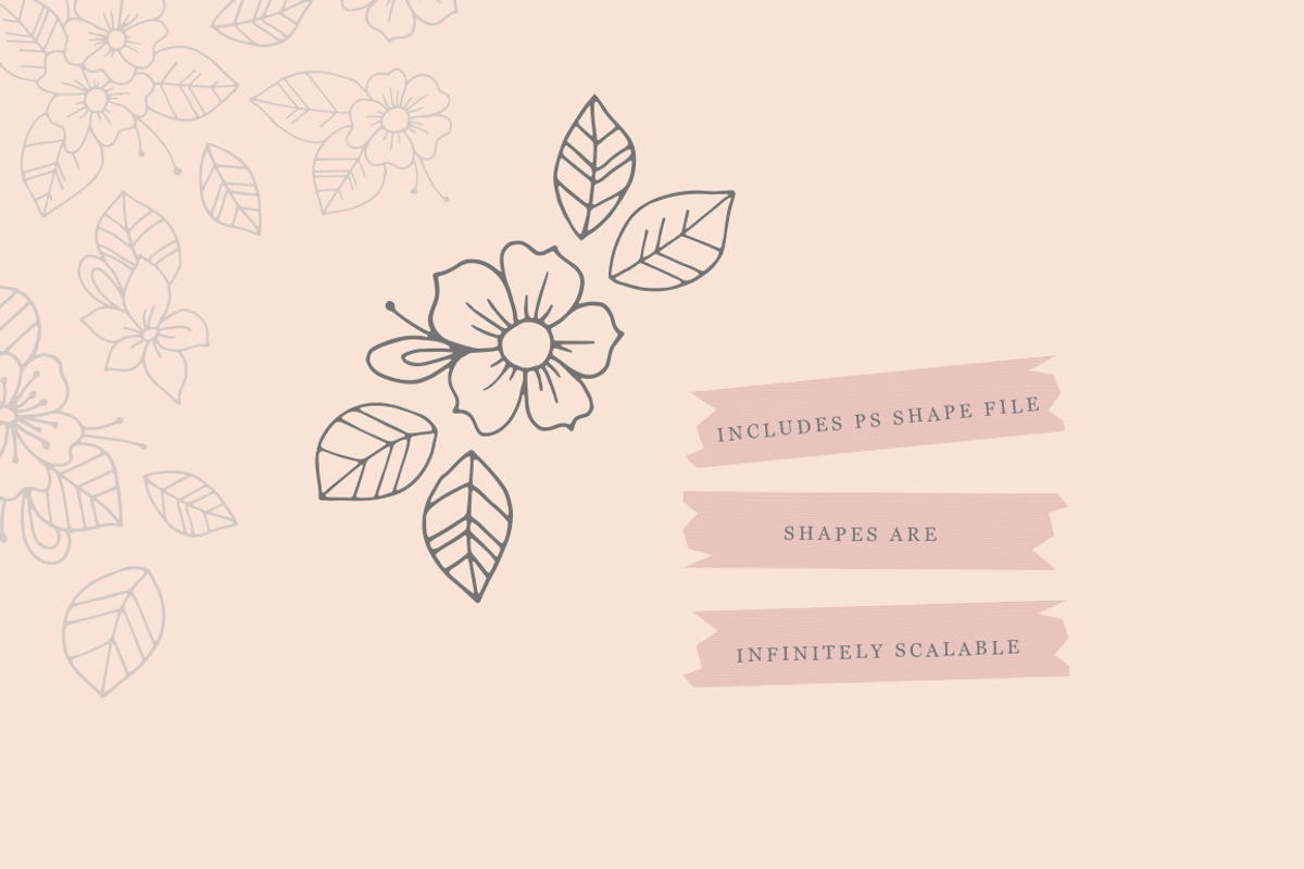 30 Hand Drawn Floral Elements, a Decorative Illustration by By Kerri Ann (Photo 4 of 6)