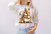 Watercolor Easter Animals Clipart Bu, an Illustration by SVGArt (Thumbnail 4 of 7)