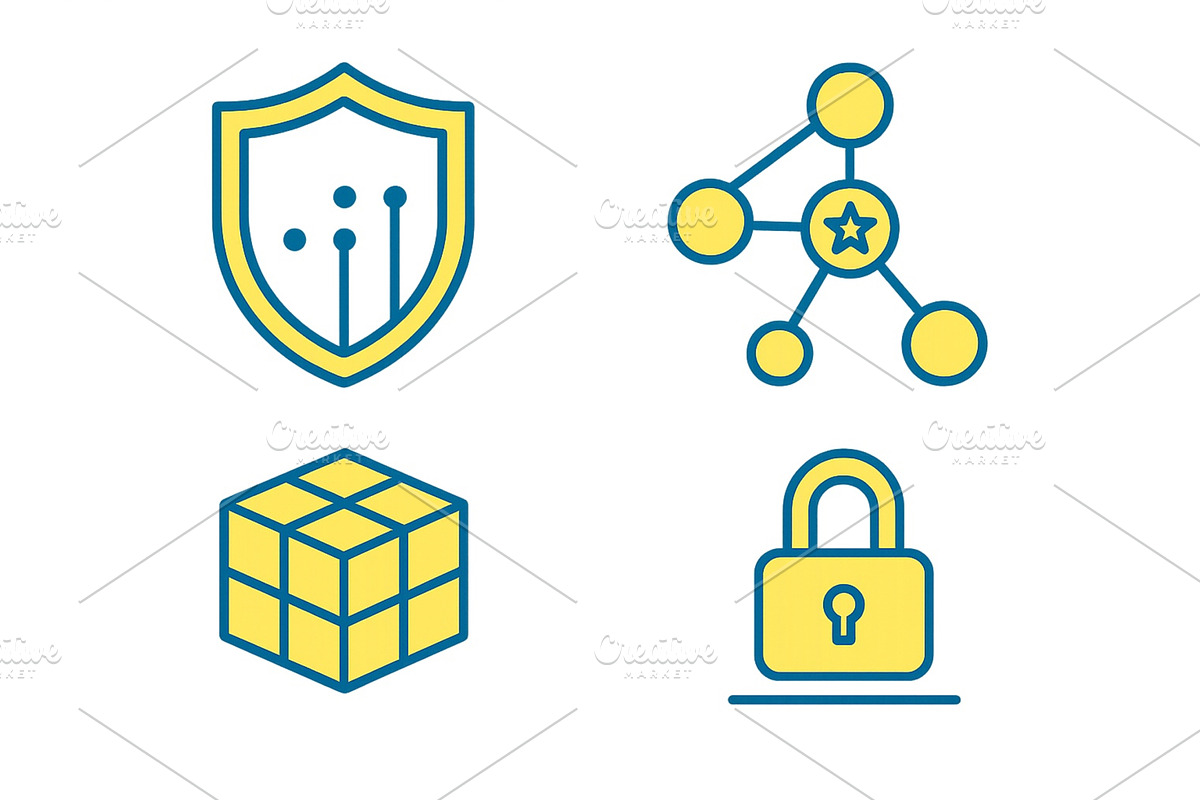Security symbols representing, a Technology Illustration by ZinetroN