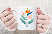 Tropical Floral Watercolor Clipart S, an Illustration by Sublimation Artist (Thumbnail 5 of 6)