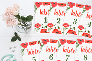 Poppy Flower Watercolor Wedding Set, an Invitation Template by Love Design (Thumbnail 10 of 14)