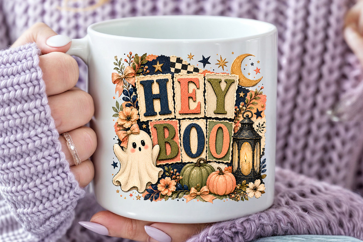Hey Boo Halloween Sublimation, a Seasonal Illustration by Rose Art (Photo 4 of 4)