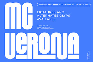 MC Verona – Bold Modern Display Font