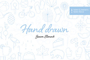 Hand drawn - Seasons Elements, a Seasonal Illustration by Anchors_and_Curves (Thumbnail 1 of 8)