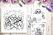 Sloth Coloring Pages for Kids, a Business Card Template by LA Design (Thumbnail 6 of 9)