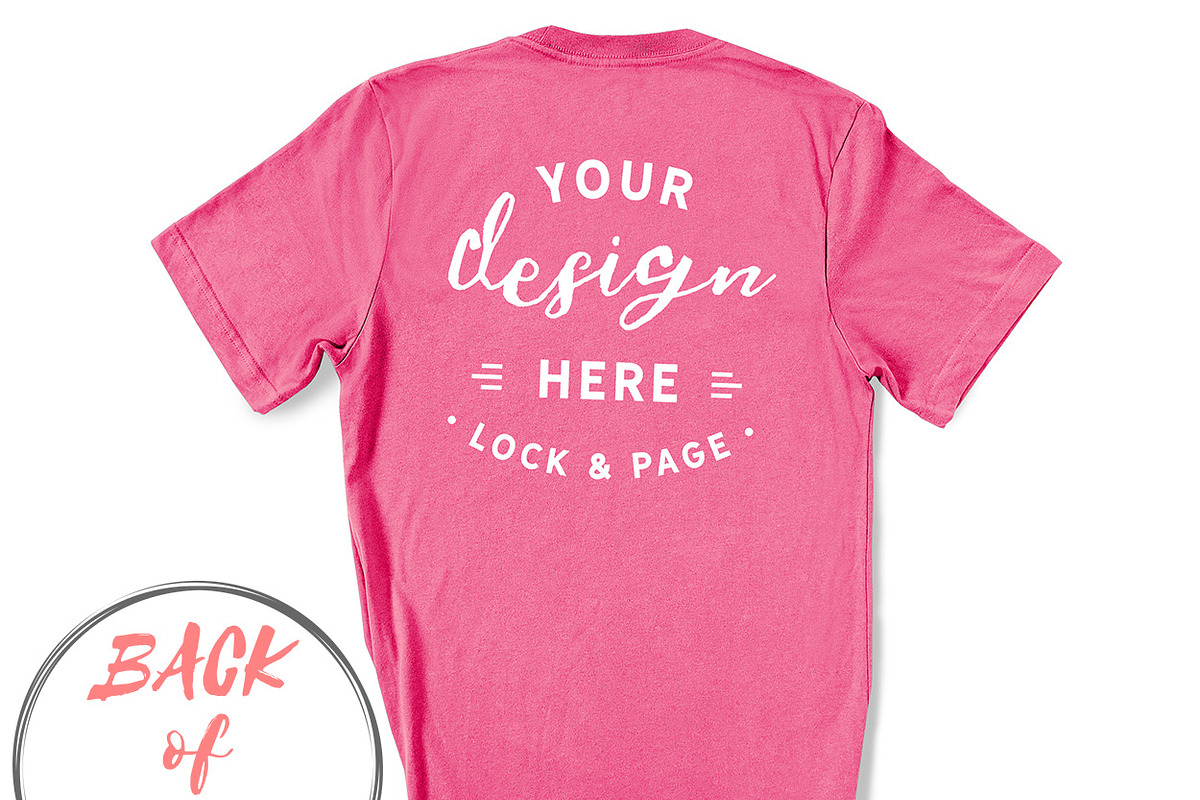 Back Of T-Shirt BC3001 Mockup Bundle, a Shirt Mockup by lock and page (Photo 67 of 88)