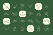 Rainforest Art Icon Set, an Outline Icon by Prosymbols (Thumbnail 6 of 7)