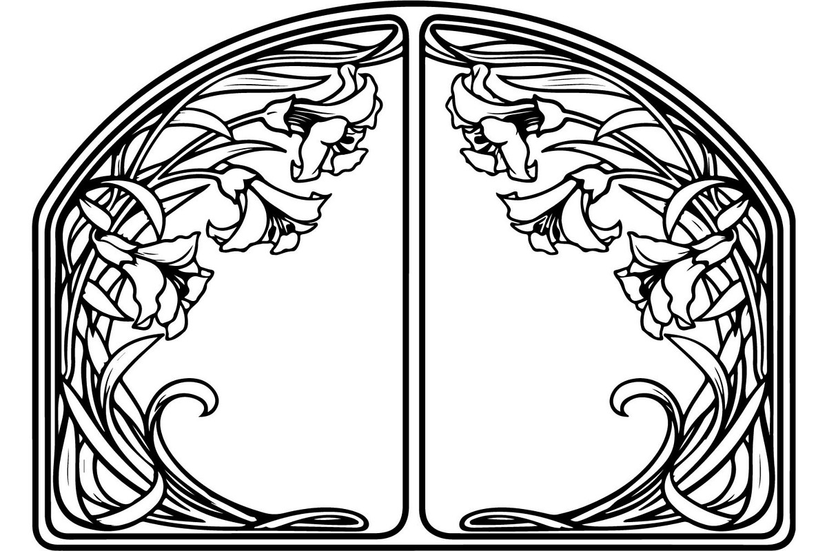 Ornamental Floral Arch Engraving, a Decorative Illustration by Designer_Momina (Photo 3 of 21)