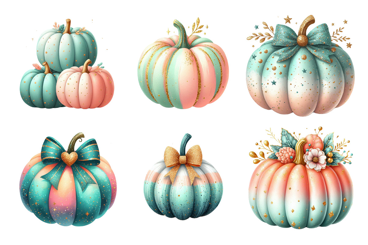 Brush Stroke Pumpkin Clipart Bundle, an Illustration by SinaCreation (Photo 3 of 7)