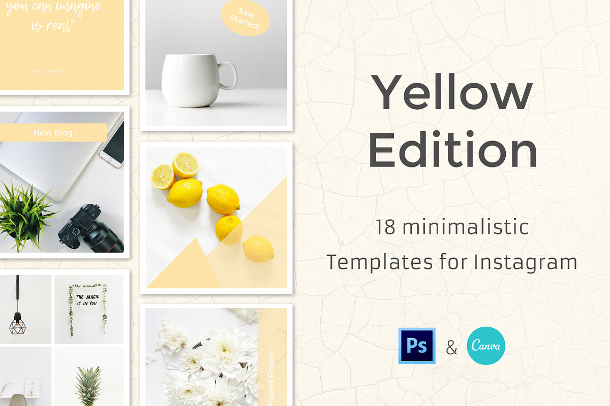 Yellow - 18 Instagram Templates, a Social Media Template by Annemiek van Luinen (Photo 1 of 8)