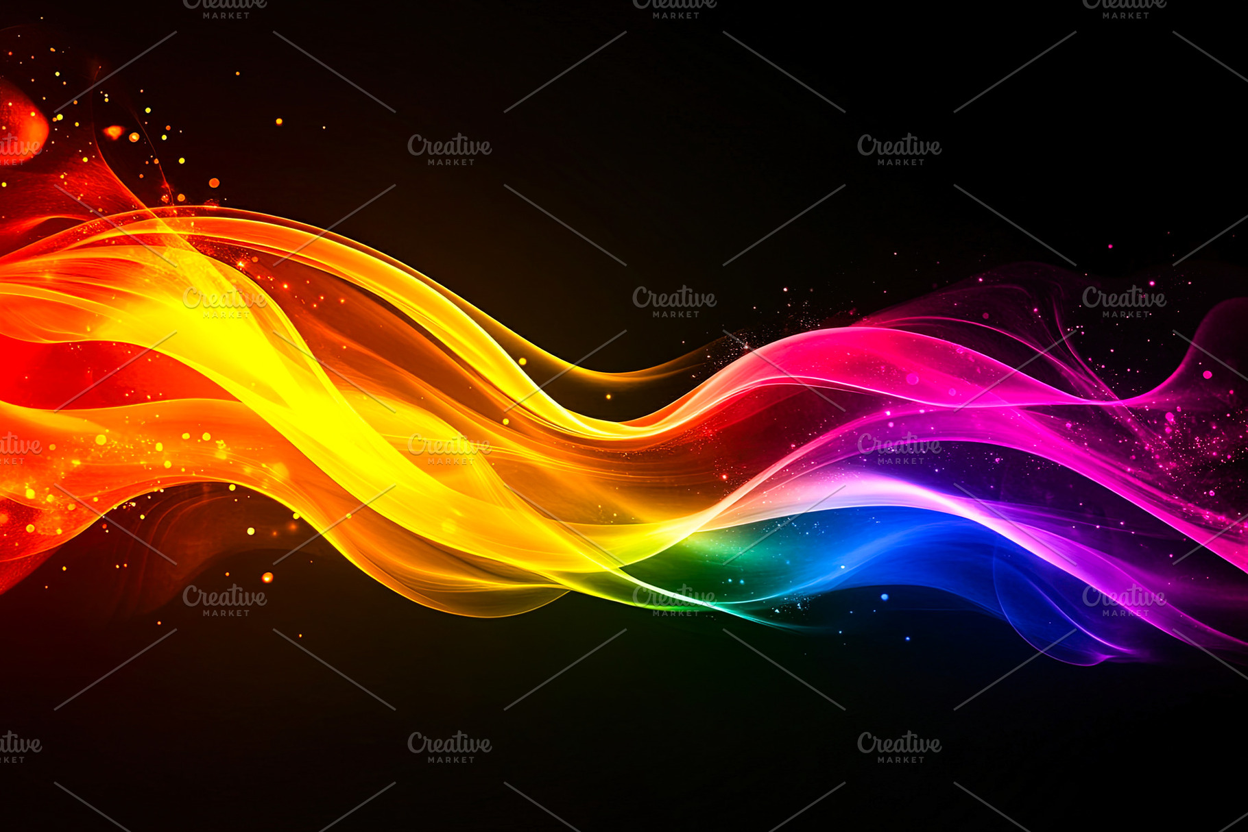 Abstract Rainbow Light Wave, a Background Photo by Ales Munt