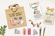 Crystals & Gems Watercolor 74 Set, an Illustration by Bloomella (Thumbnail 3 of 5)