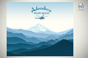 Mountain nature landscape., a Seasonal Illustration by Countryside life (Thumbnail 4 of 8)