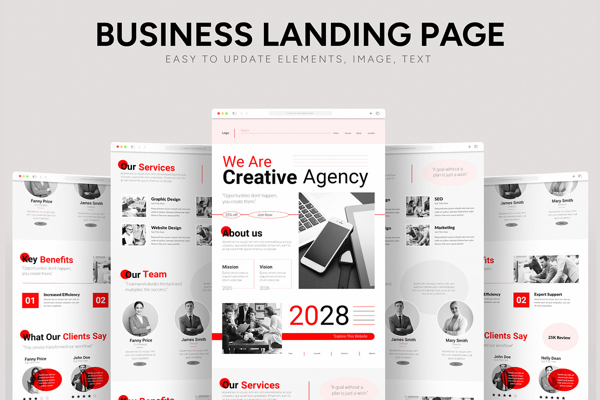 Business Agency Landing Page, a Landing Page Template by CreativeShaper (Photo 1 of 6)