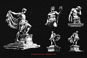 10 Bundle Dark Art Roman Statue Gods, an Illustration by Morspective (Thumbnail 5 of 7)