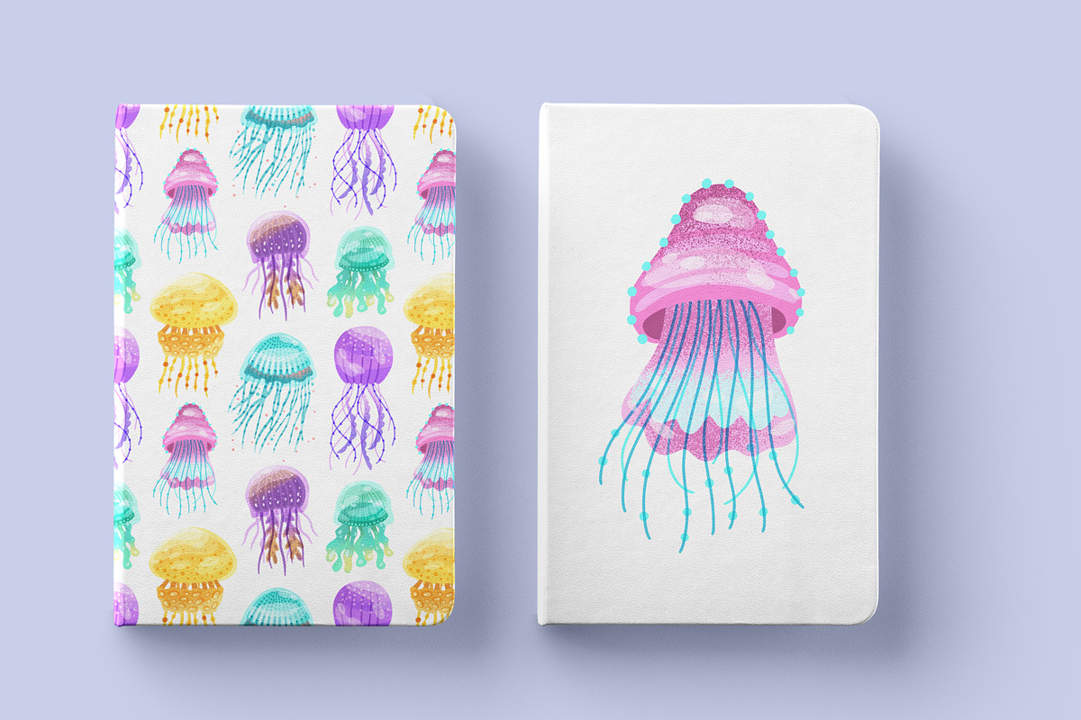 Different jellyfish, sea animals set, an Animal Illustration by Good Studio (Photo 6 of 6)