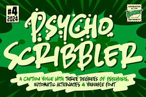 Psycho Scribbler - insane inky font