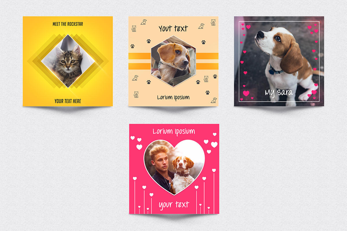 Pets Instagram Templates, a Social Media Template by Jaisivakumar (Photo 3 of 6)