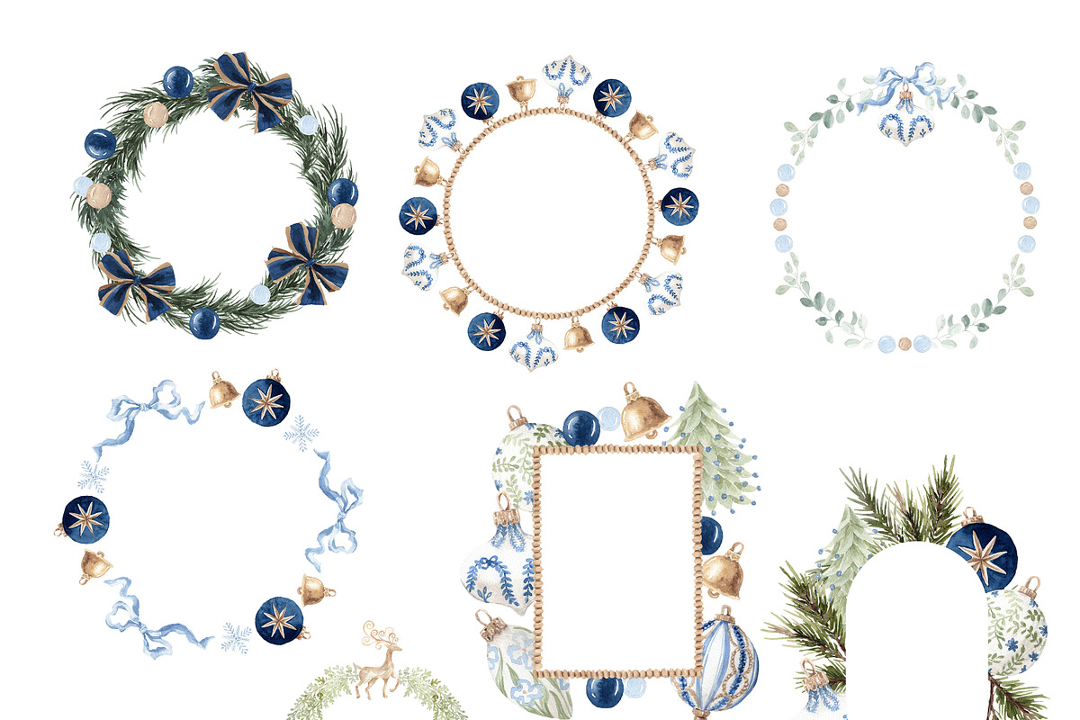 Watercolor Clipart - ROYAL CHRISTMAS, a Decorative Illustration by Beigetime (Photo 11 of 15)