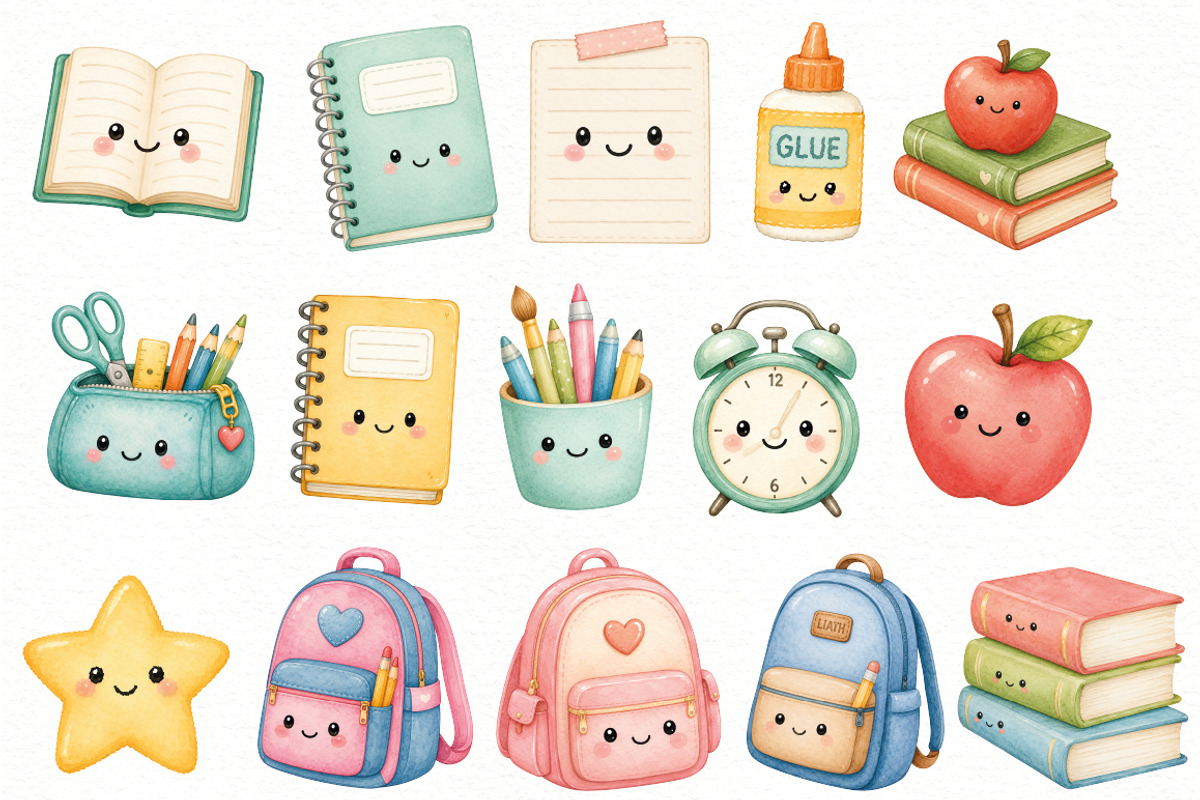 Back to School Clipart Bundle, an Education Illustration by Villa 11 Estudio (Photo 2 of 6)