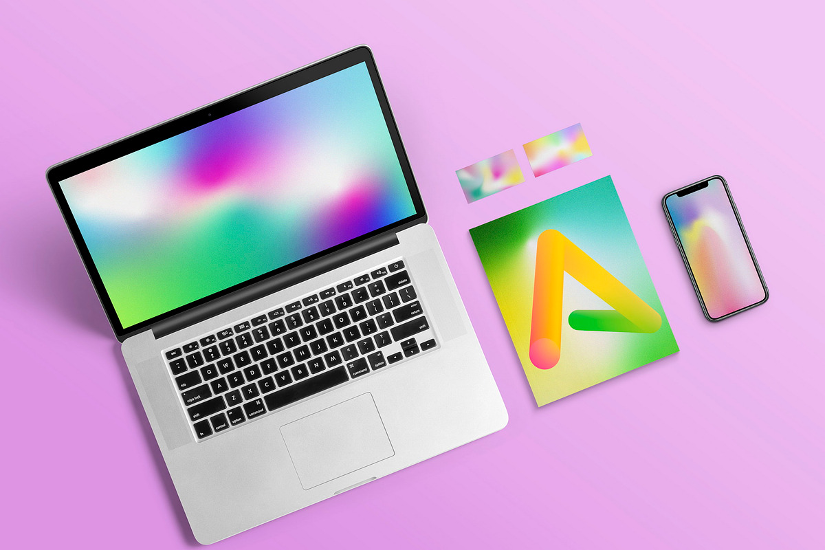 Grainy Gradient Backgrounds & Shapes, an Object Graphic by ArtIrisArt (Photo 9 of 15)