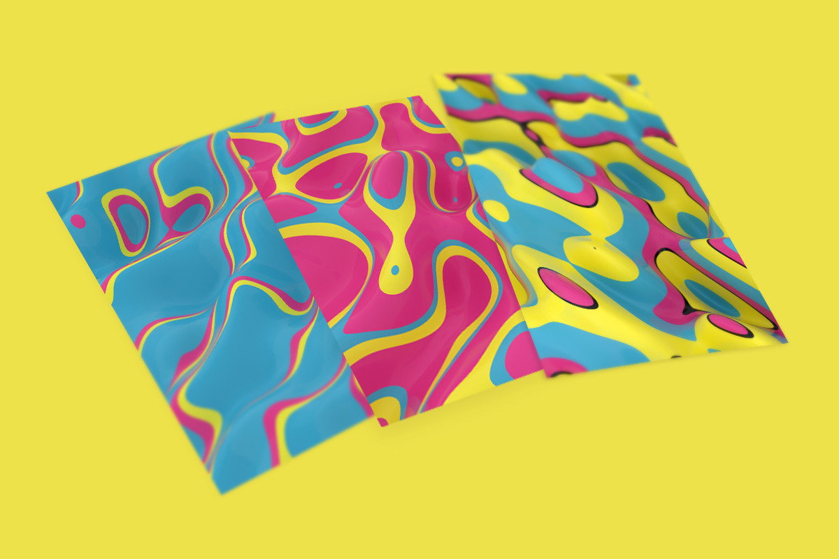 3D Abstract Wavy Lines Backgrounds, a Wallpaper Graphic by BIBIART (Photo 2 of 9)