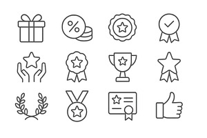 Vector illustration of award symbols, an Illustration by ZinetroN