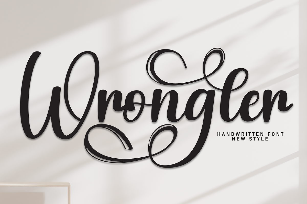Wrongler | Script Font, a Handwritten Font by Scratchones (Photo 1 of 9)