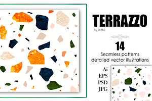 Terrazzo Collection of 14 patterns.