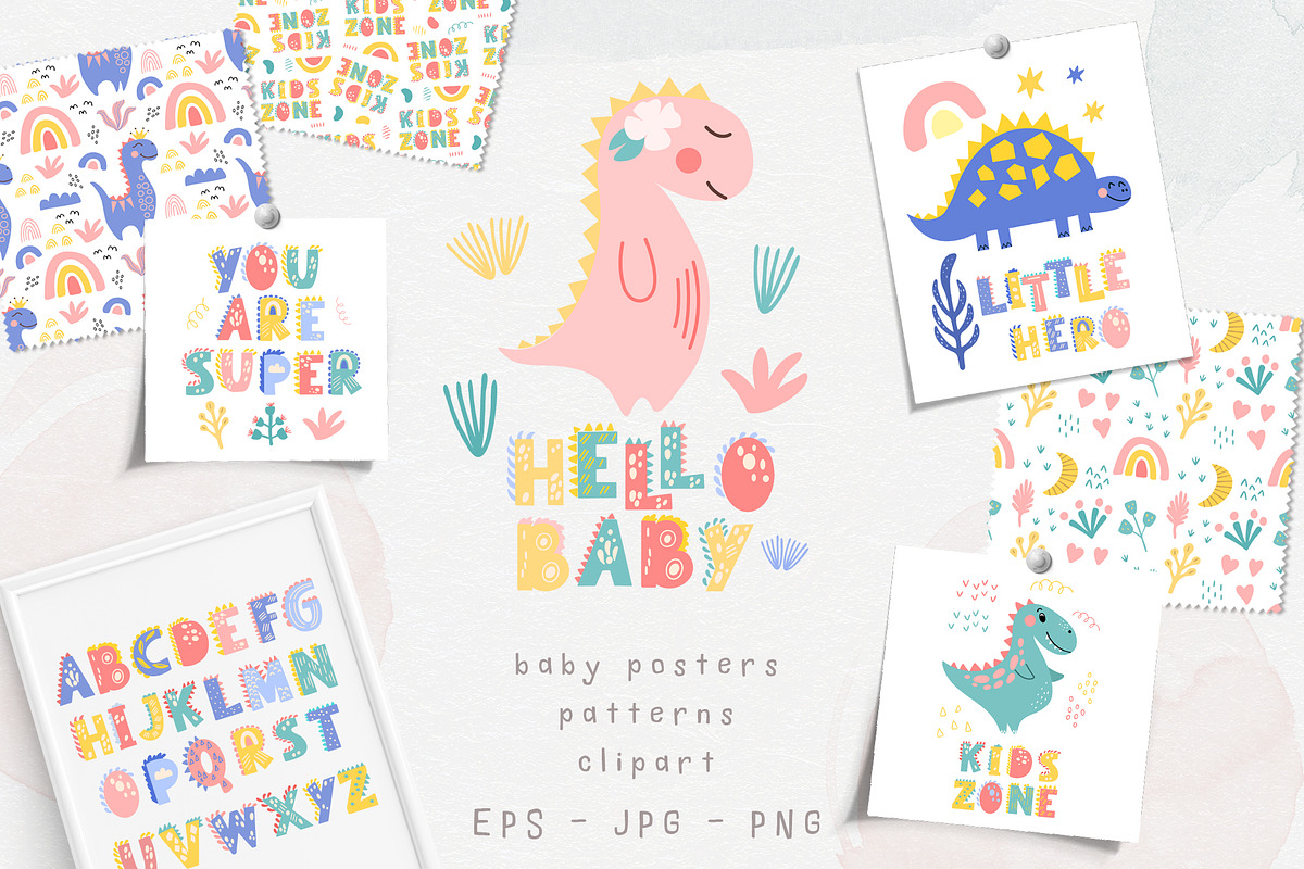 Little Dino. Baby collection, an Animal Illustration by rinaletters (Photo 1 of 10)