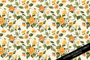 Seamless Retro Flowered Wallpaper, a Pattern Graphic by Chromolume Studio (Thumbnail 4 of 15)